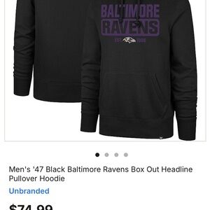 Men's Black Pullover Hoodie Baltimore Ravens